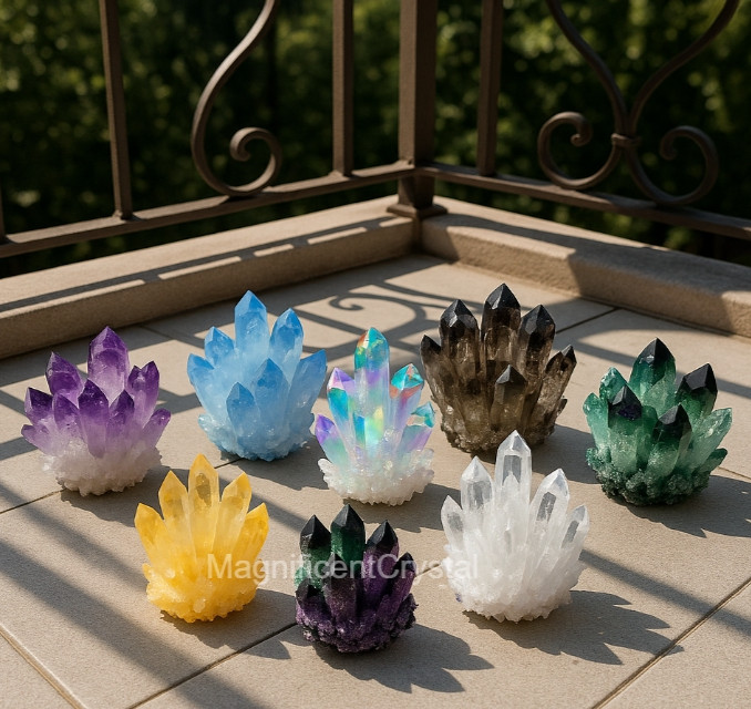 8PCS/Set Bestseller 2025 Crystal Cluster Collection – Natural Rough Geode Reiki