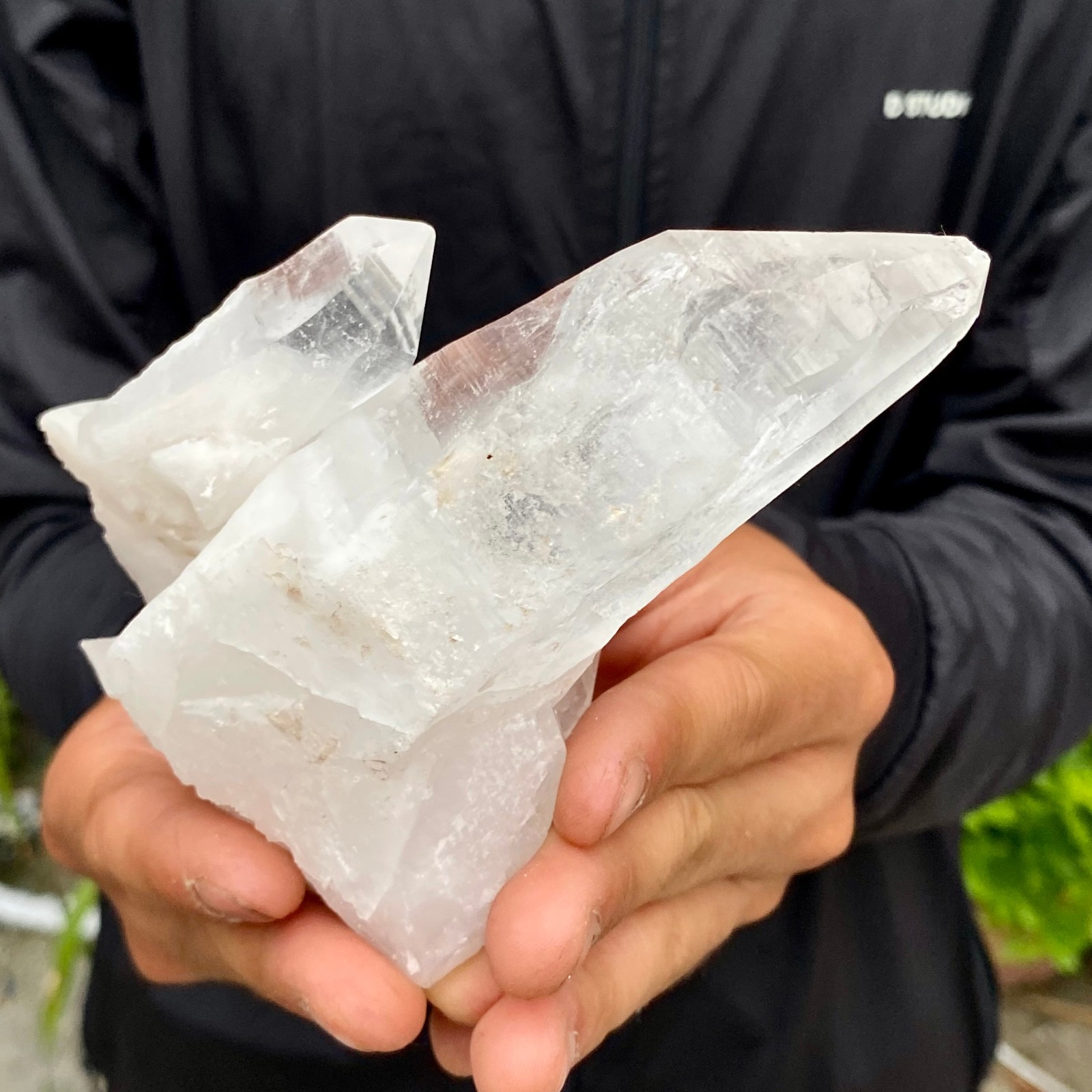 457G A+++ Natural white Crystal Himalayan quartz cluster /mineralsls