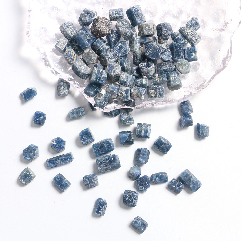 100g Natural Blue Sapphire Blue Corundum Raw Untreated Crystal Mineral Specimen