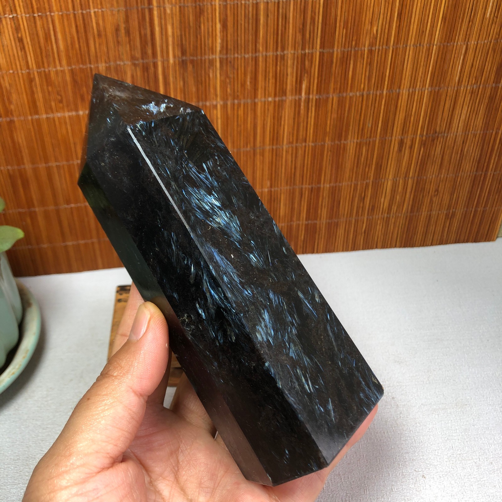 151mm Natural Fireworks Stone wand Obelisk Crystal specimens 726g A1132