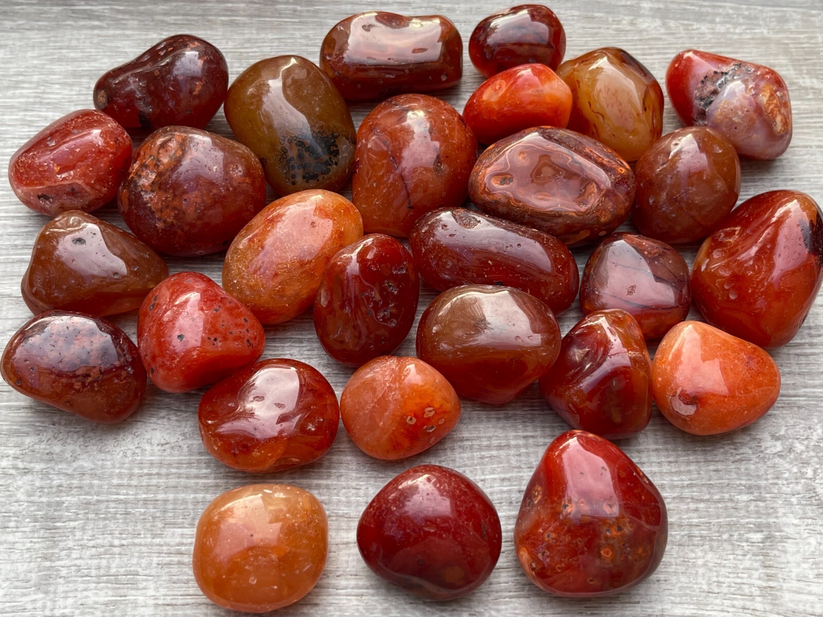 Carnelian Pebble, 1.5-2 Inch Large Tumbled Carnelian Stones, Pick How Many