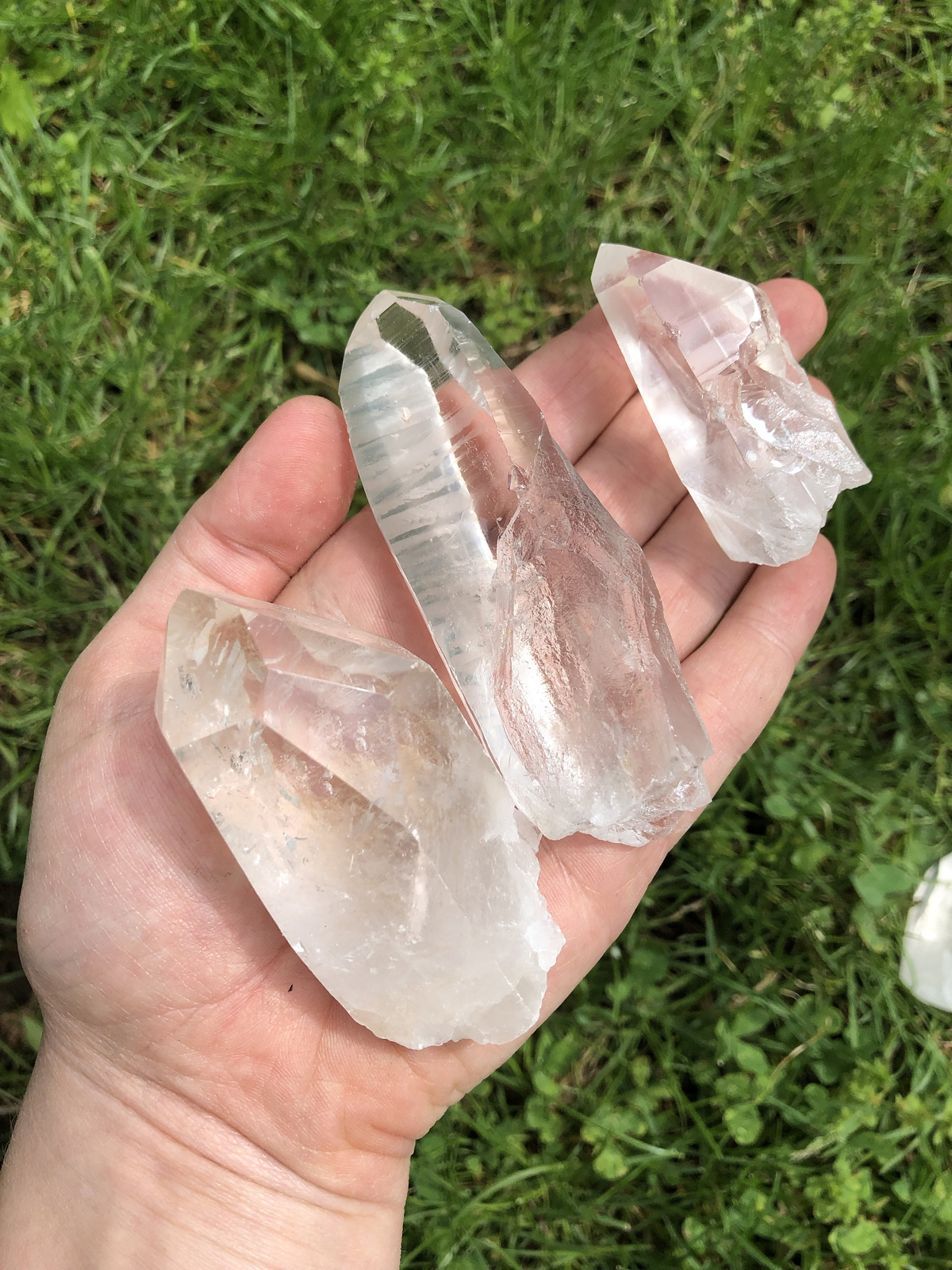 Raw Lemurian Quartz Crystal Point, Natural Lemurian Quartz from Brazil