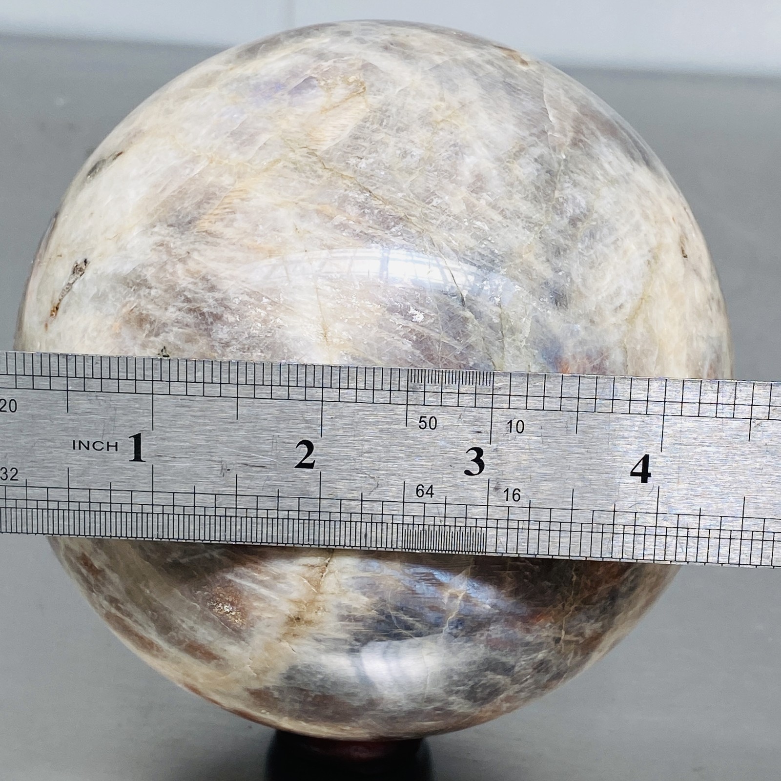 Natural Gray moonstone sphere quartz Crystal ball Healing 3160G (6.96LB)