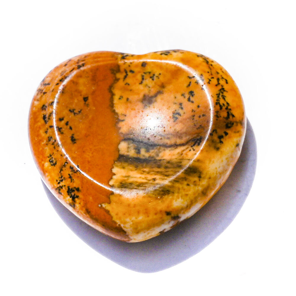 Handcarved Crystal Thumb Worry Stone for Anxiety Reiki Pocket Palm Heart Stone