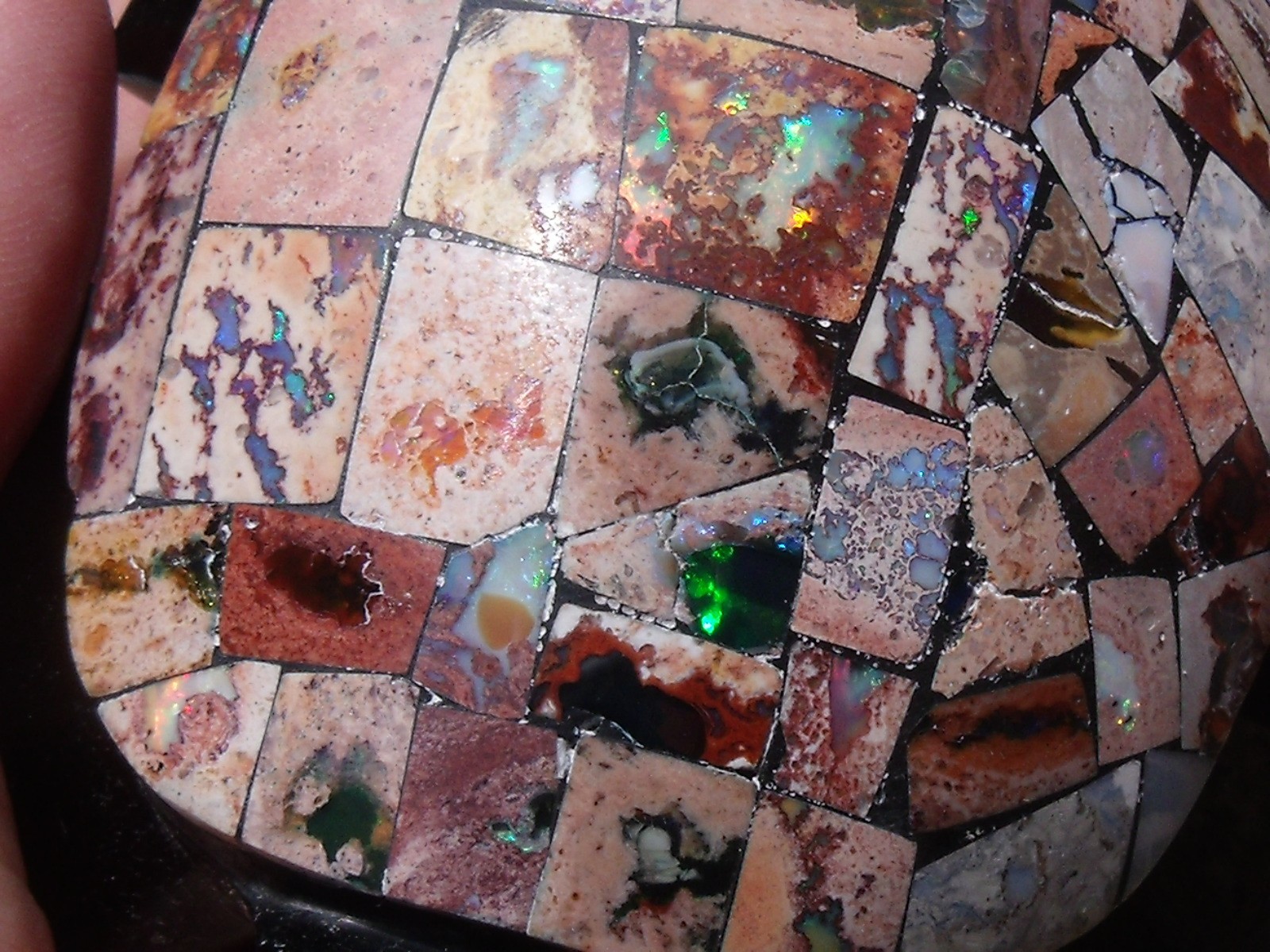 1,580 CTS Black Obsidian Turtle with a Mosaic shell of Cantera Fire Opal Inlay