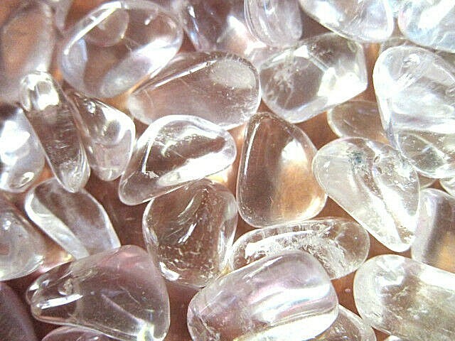 Three Rock Crystal Tumbled Stones 20-25mm Grade A Reiki Healing Crystals Quartz