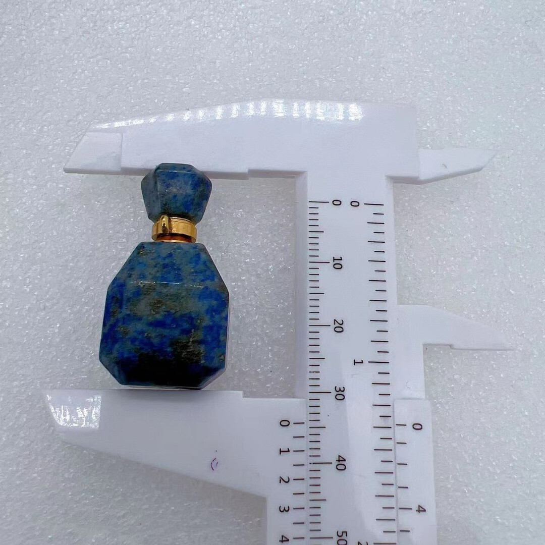 5Pc Natural Gemstone Crystal Perfume Bottles Pendant Necklace Healing Chakra