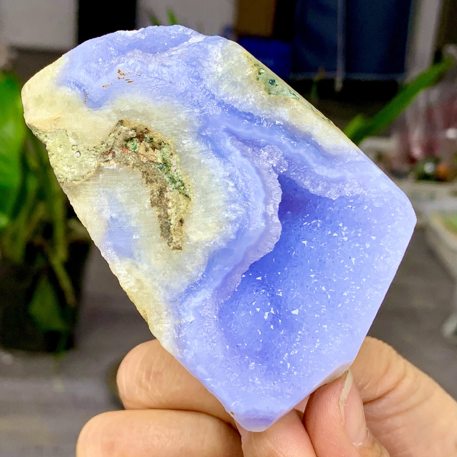 202G Natural blue textured agate specimens Healing