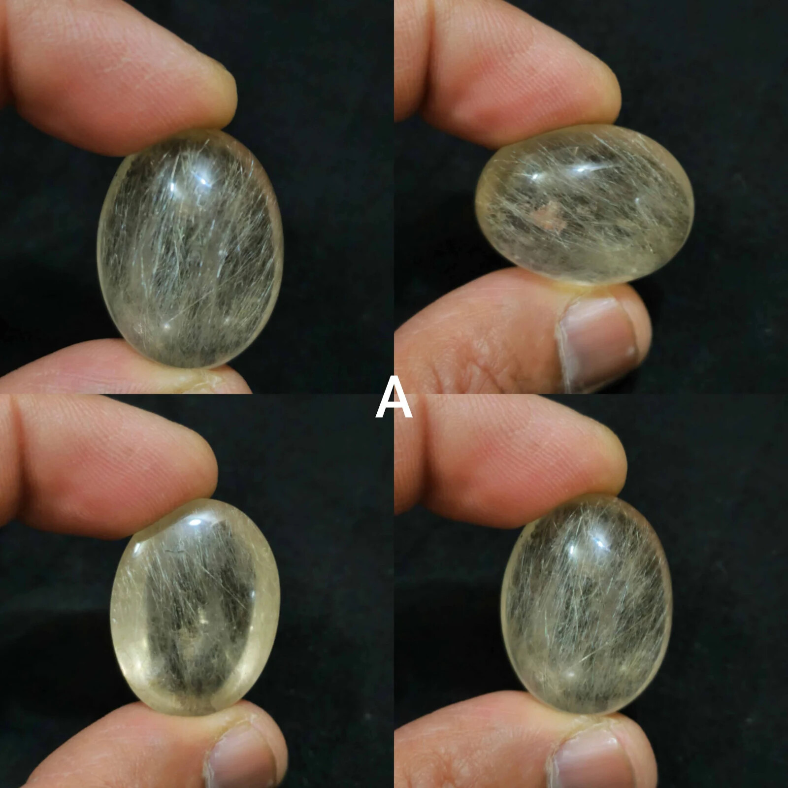 Ultimate A+ Golden Rutiled Cabochon Oval Shape Loose Gemstone Jewelry For Making