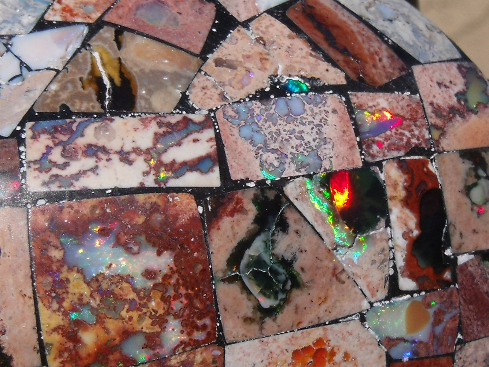1,580 CTS Black Obsidian Turtle with a Mosaic shell of Cantera Fire Opal Inlay