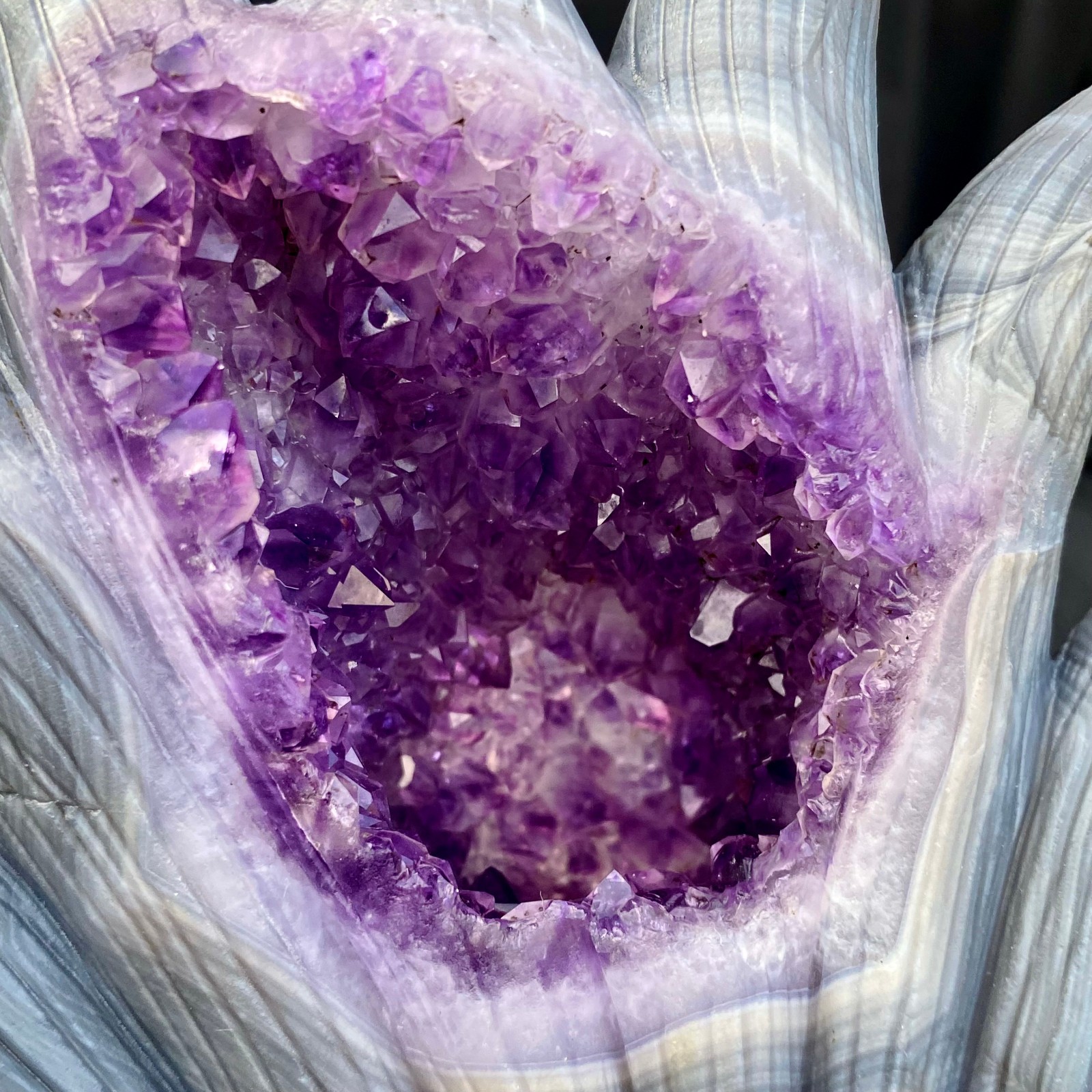 3.99LB Natural Agate Geode Hand Carved Nine-tailed Fox Quartz Crystal Decor