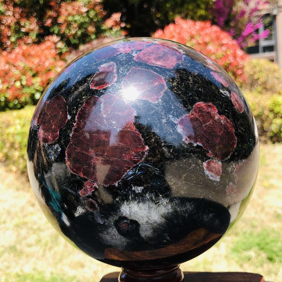 11.41LB Natural Crystal Garnet Firework Stone ball Quartz Healing