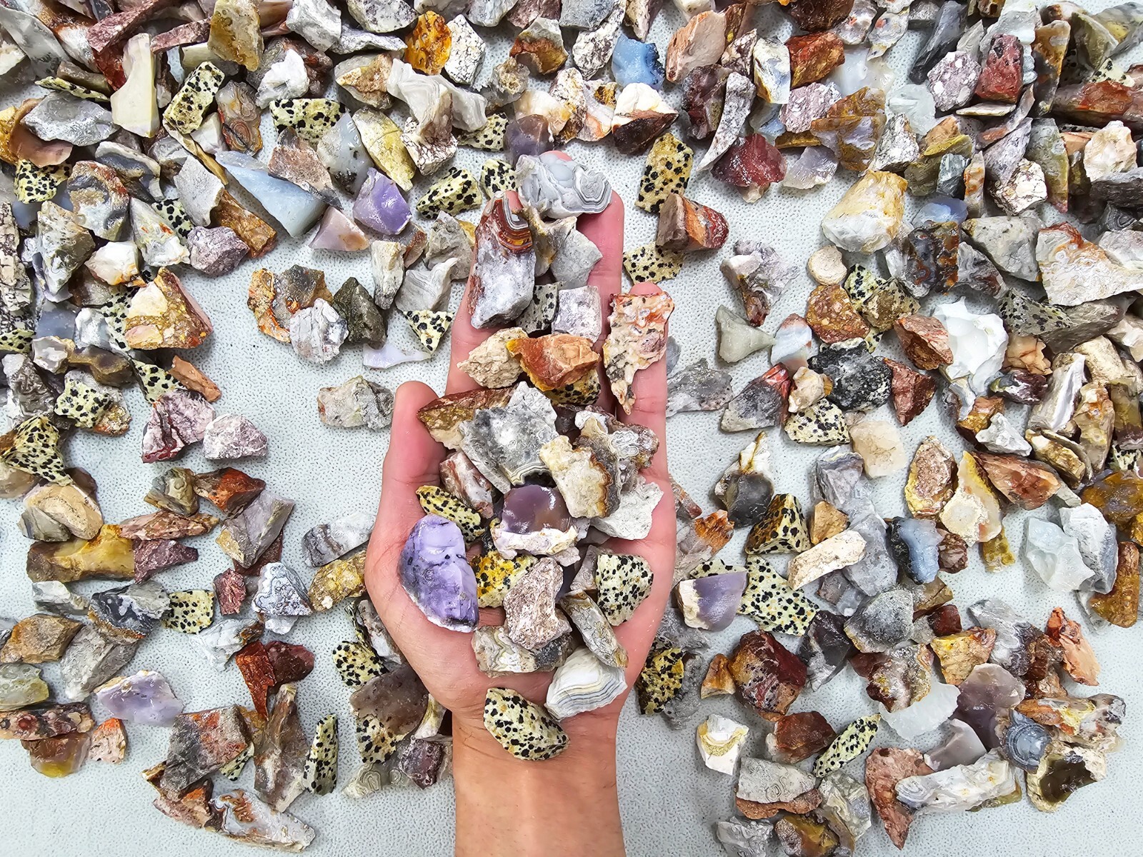 Exotic Crystals Sluice Mix Tiny Crushed Natural Crystal Rocks & Tumbling Stones