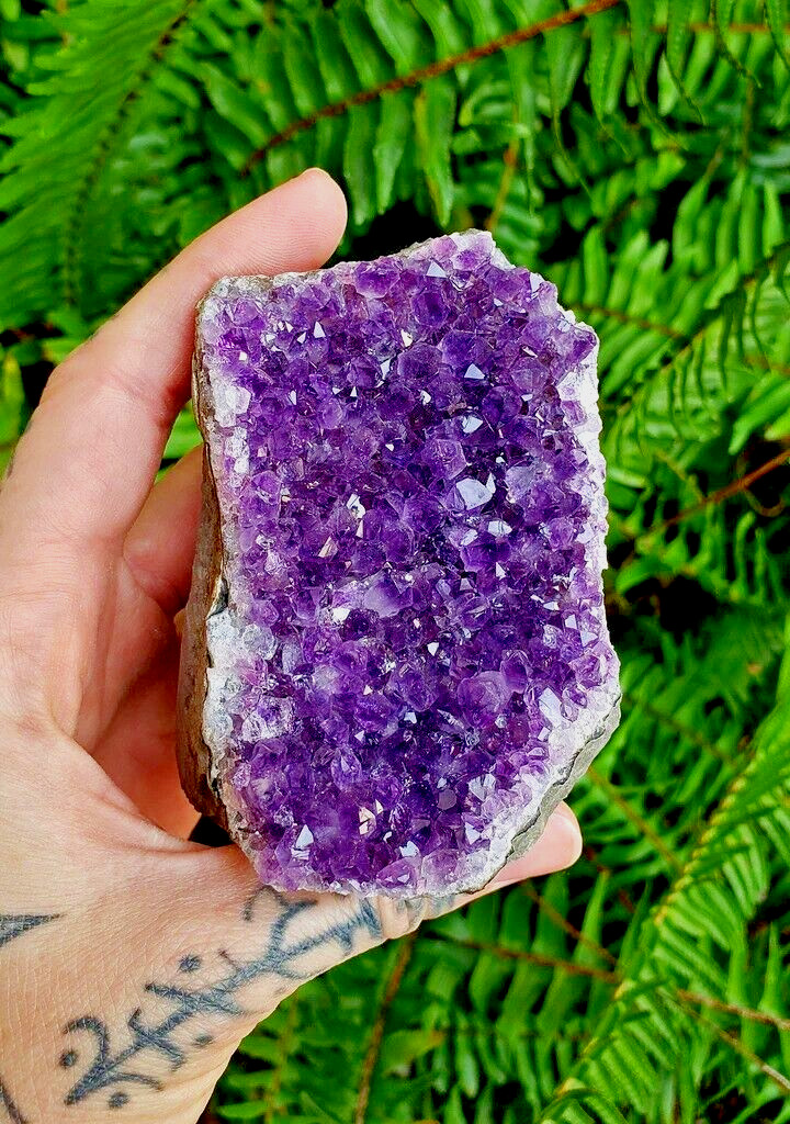Natural Amethyst Crystal Cluster Specimens Healing Reiki Home Table Car Ornament