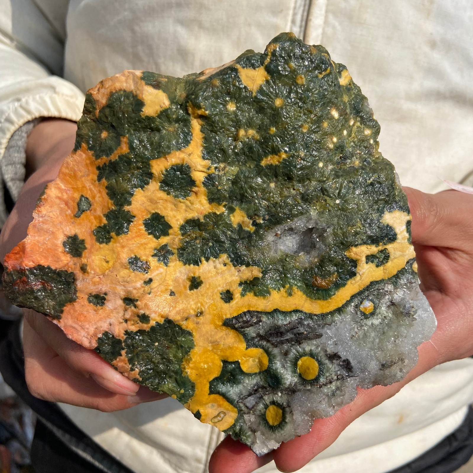 2.7lb Natural colourful ocean jasper raw stone crystal rough mineral specimen