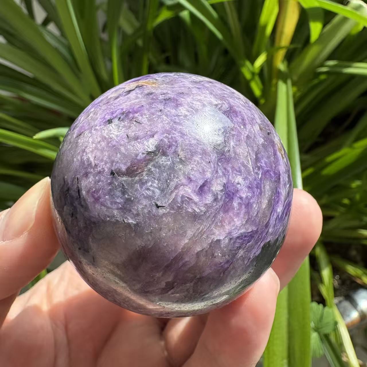 Natural Charoite Sphere 200 Gram 2″ Crystal Ball Healing Gemstone