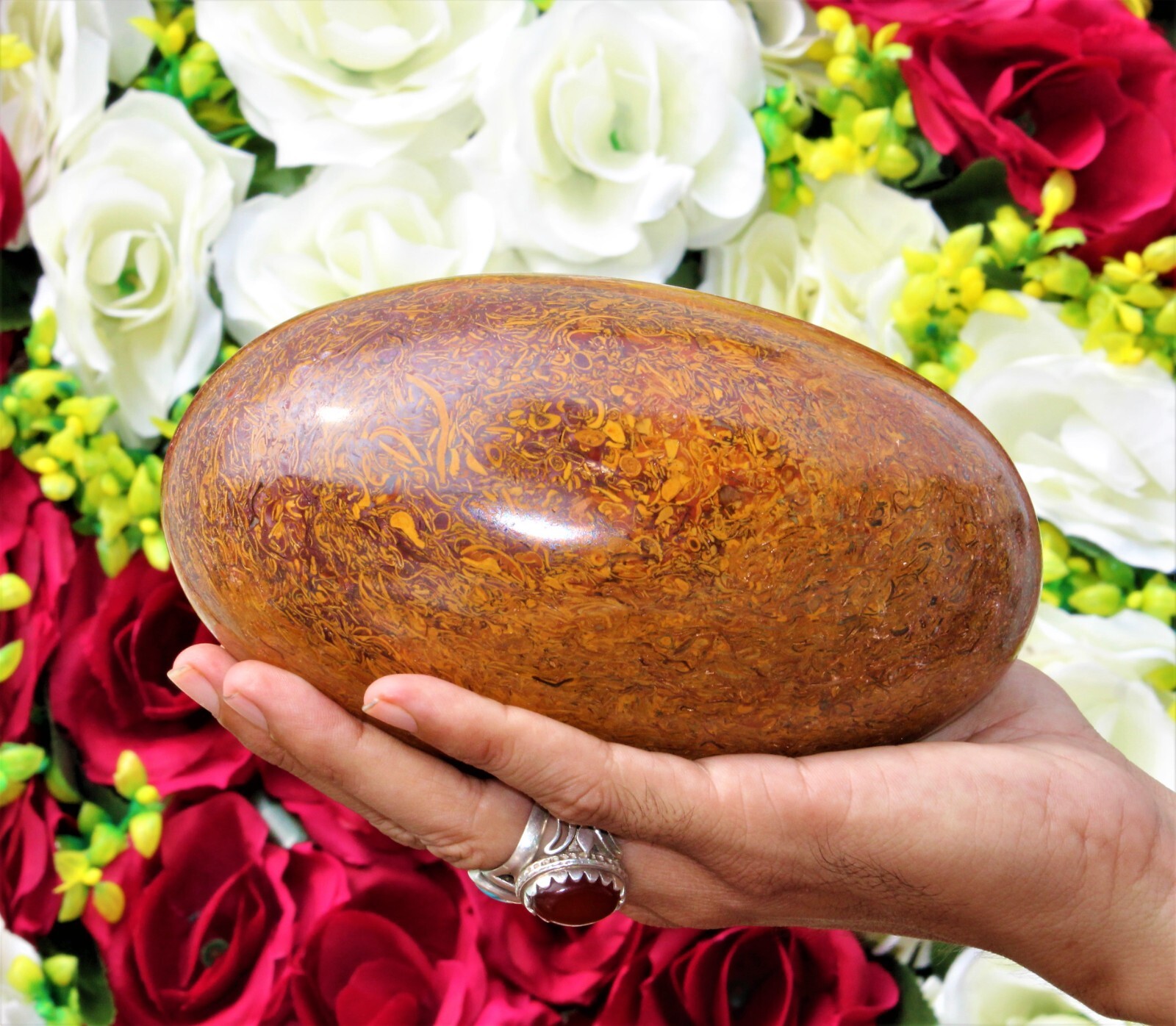 Beautiful A+ Marriam Jasper (Calligraphy Stone ) Stone Metaphysical Lingam 170MM