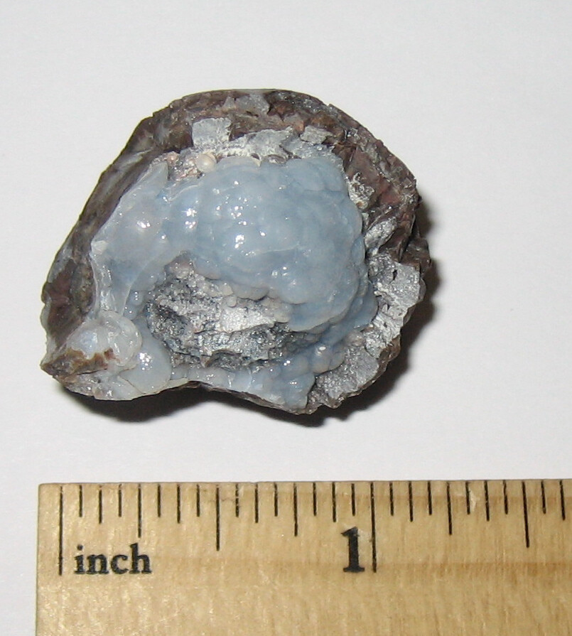 RARE! NATURAL .8″ LIGHT BLUE HYALITE OPAL (FLUORESCENT) CRYSTAL ~ 21.8grams *1
