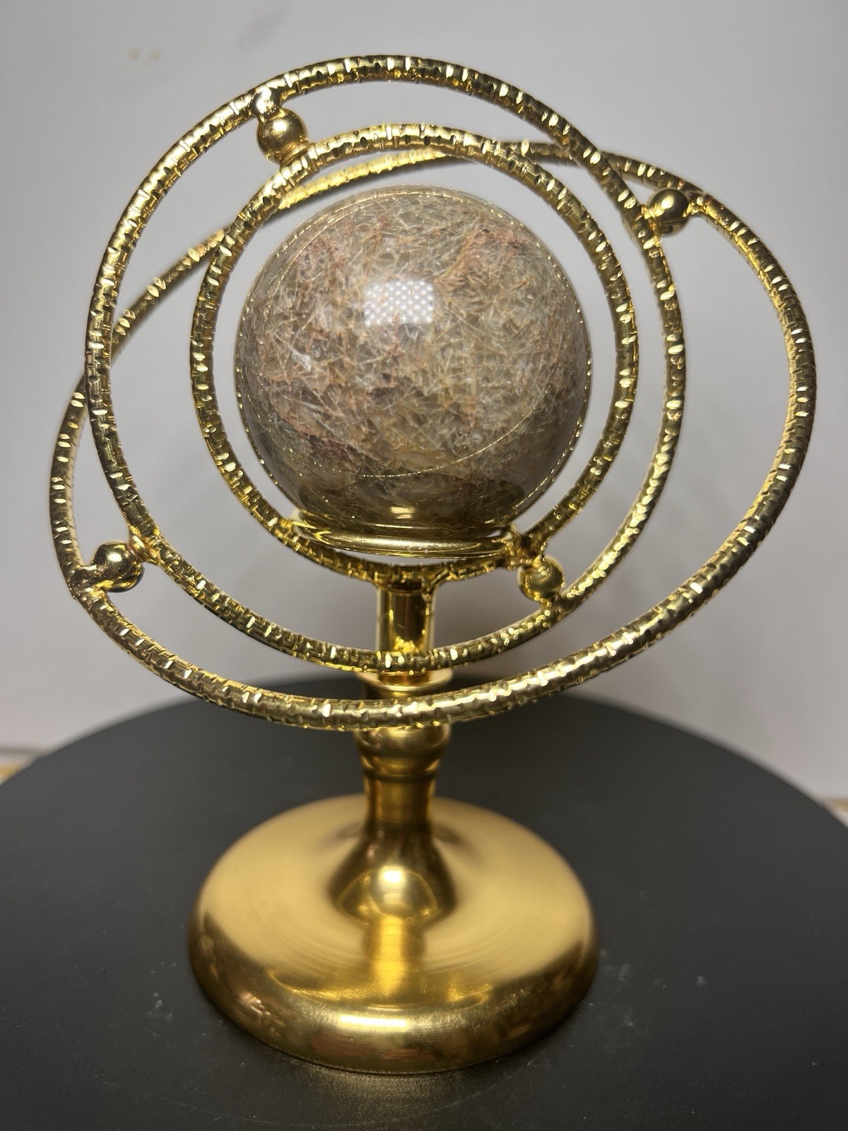 Rutilated Quartz Sphere w/Holder – 55mm – see pics