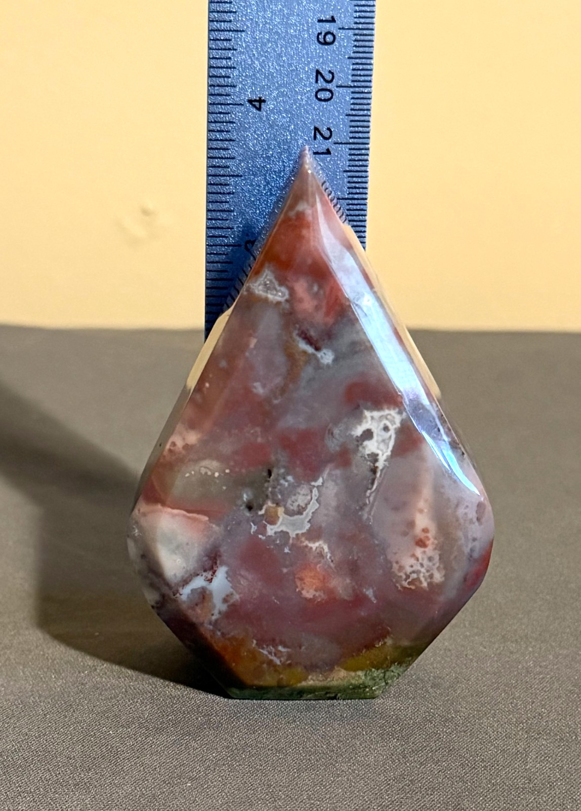 Ocean Jasper Tear Drop Flame – Almost 4 Inches Tall – Stunning On All Sides