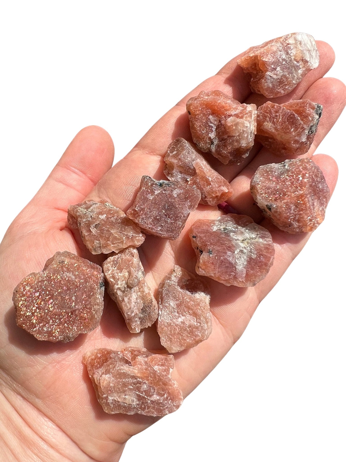 Raw Sunstone Gemstone (Grade A) Natural Sunstone, Rough Stone from India