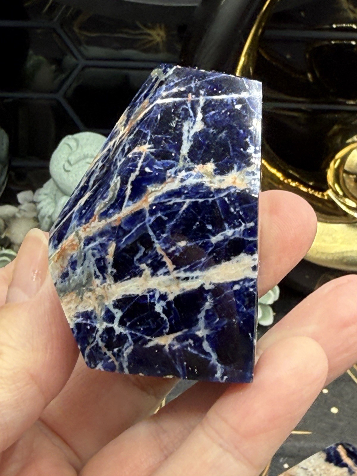 Natural Sodalite Freeform HQ Polish really nice! Free shipping
