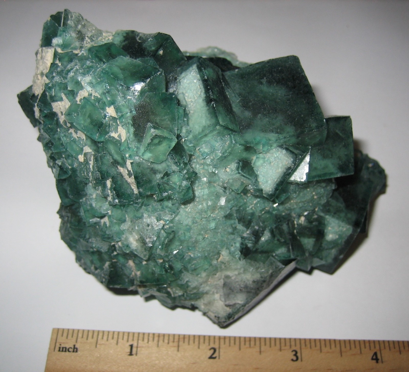 5″ x 3″ BEAUTIFUL NATURAL GREEN FLUORITE CRYSTAL MINERAL CLUSTER ~ 846.2grams *A