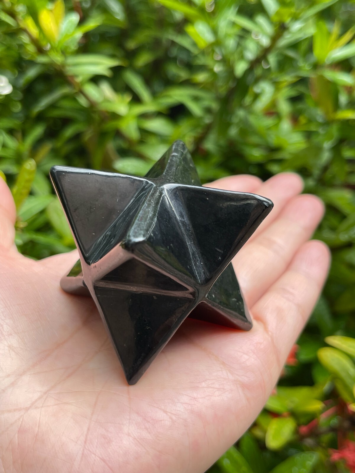 Shungite Merkaba, 2.5″ Diagonal Polished Shungite Star / Stones, EMF Protection