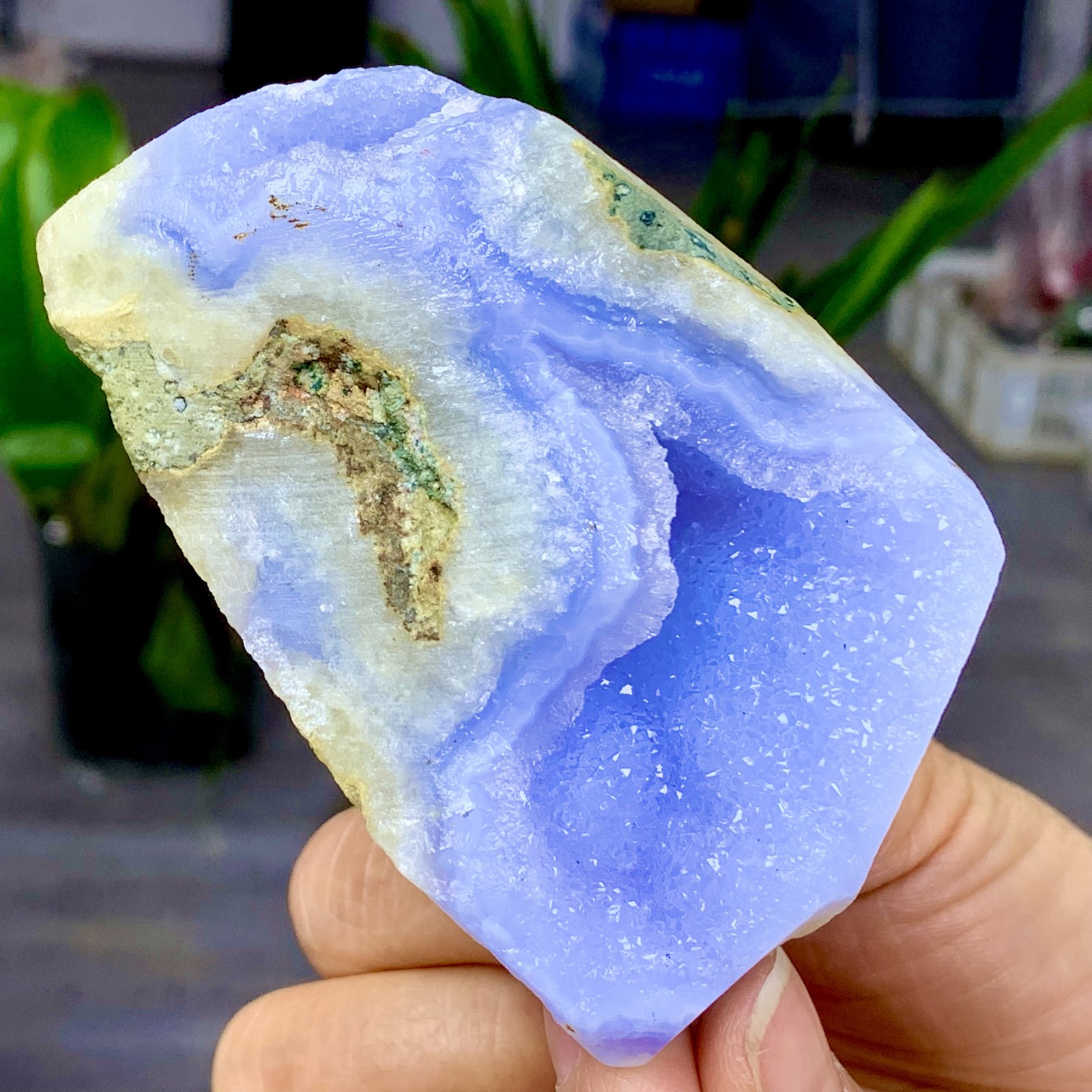 202G Natural blue textured agate specimens Healing