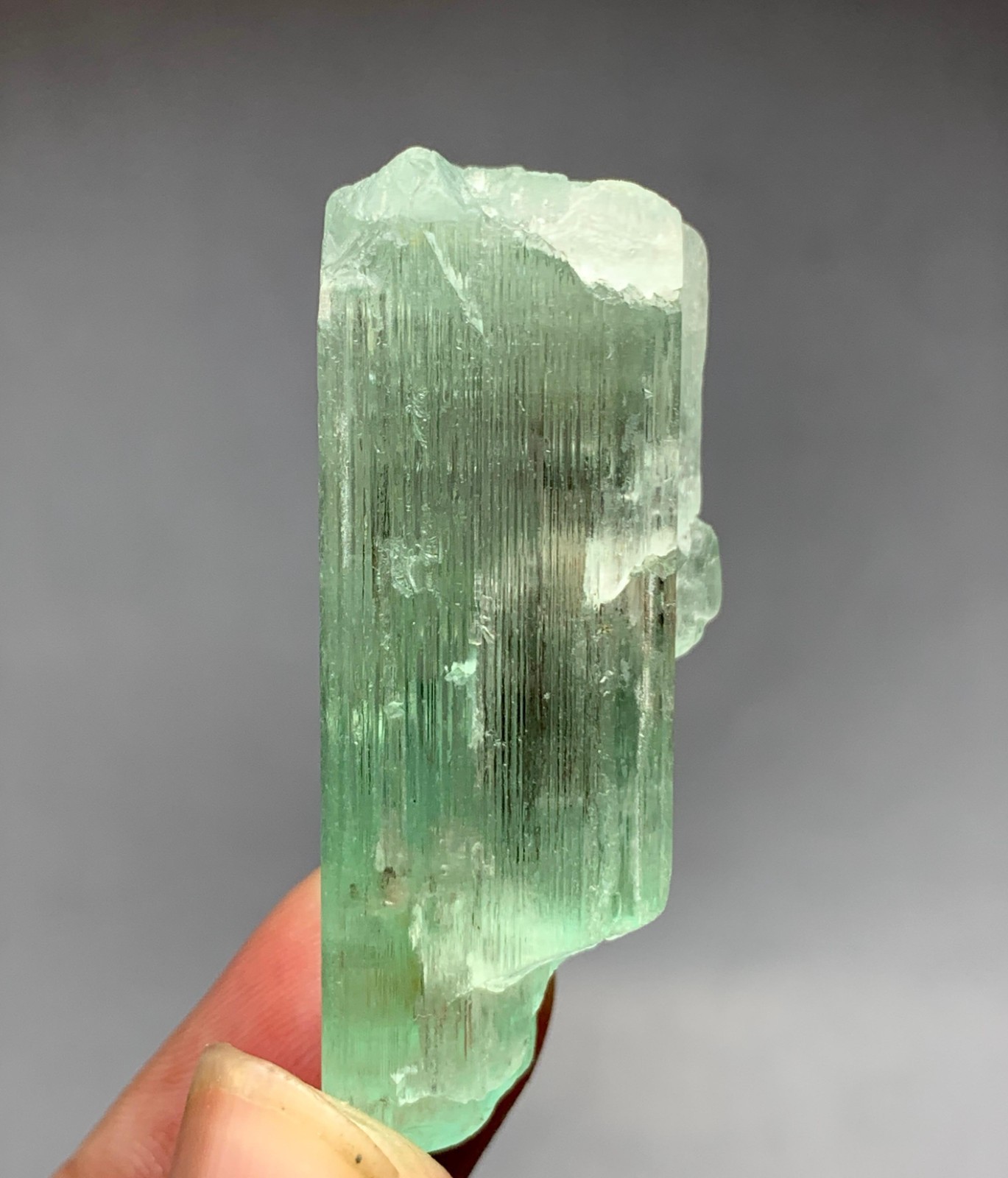 105 Carat Beautiful Green Kunzite Crystal From Afghanistan