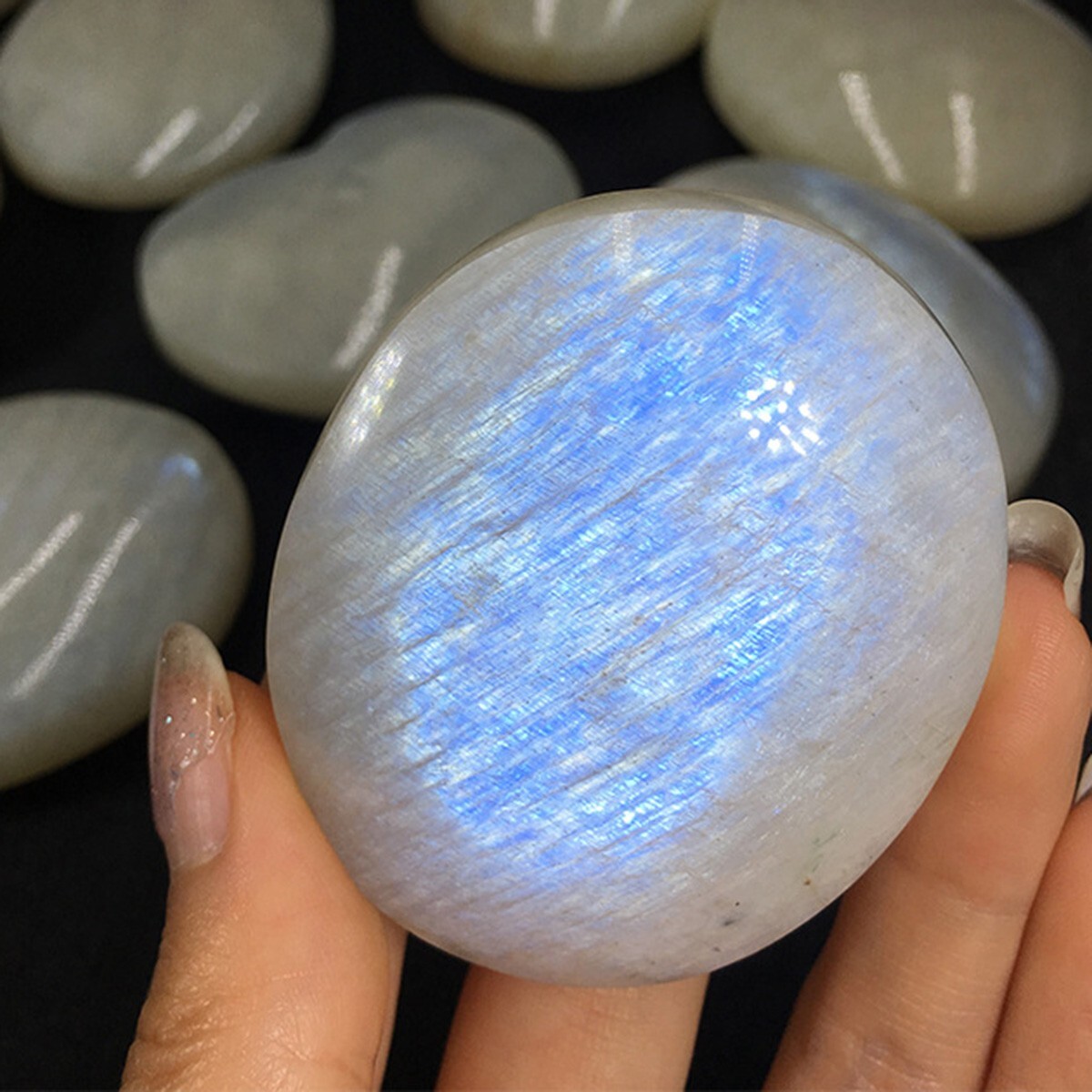 2″ Large Moonstone Tumbled Stone Mineral Specimen Crystal Healing Reiki Gifts