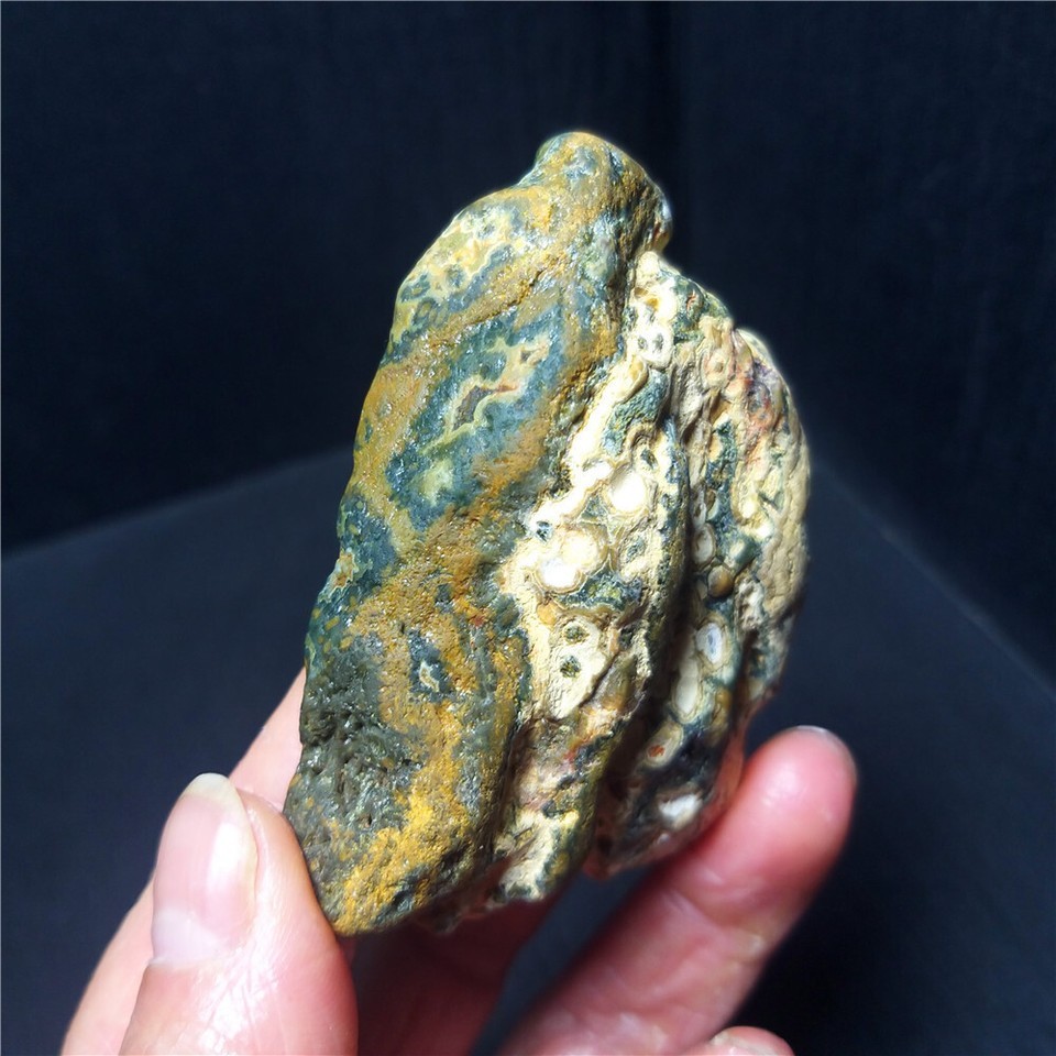 TOP 72G Natural Polished Orbicular Ocean Jasper 8th Vein Reiki Healing BA3838