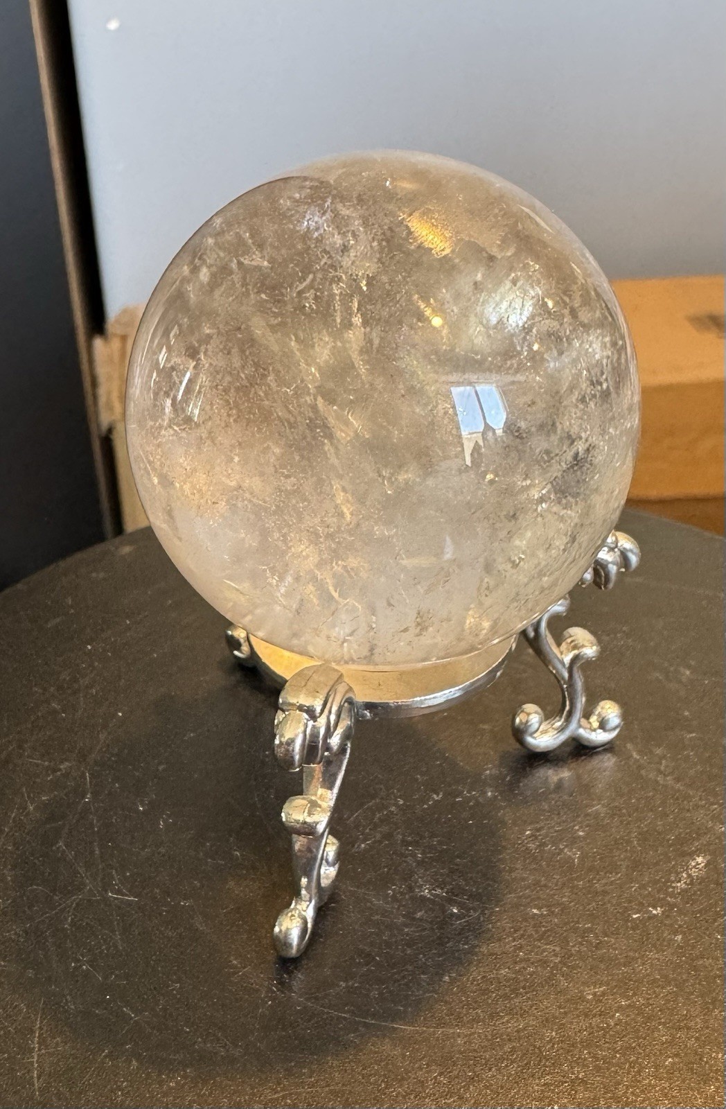 Clear Quartz Sphere 60mm with Stand
