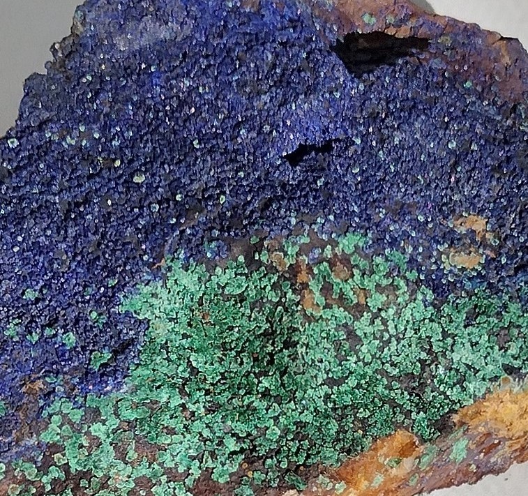Azurite Malachite Druzy Specimen – Arizona USA – Deep Blue Crystal Matrix (MR02)