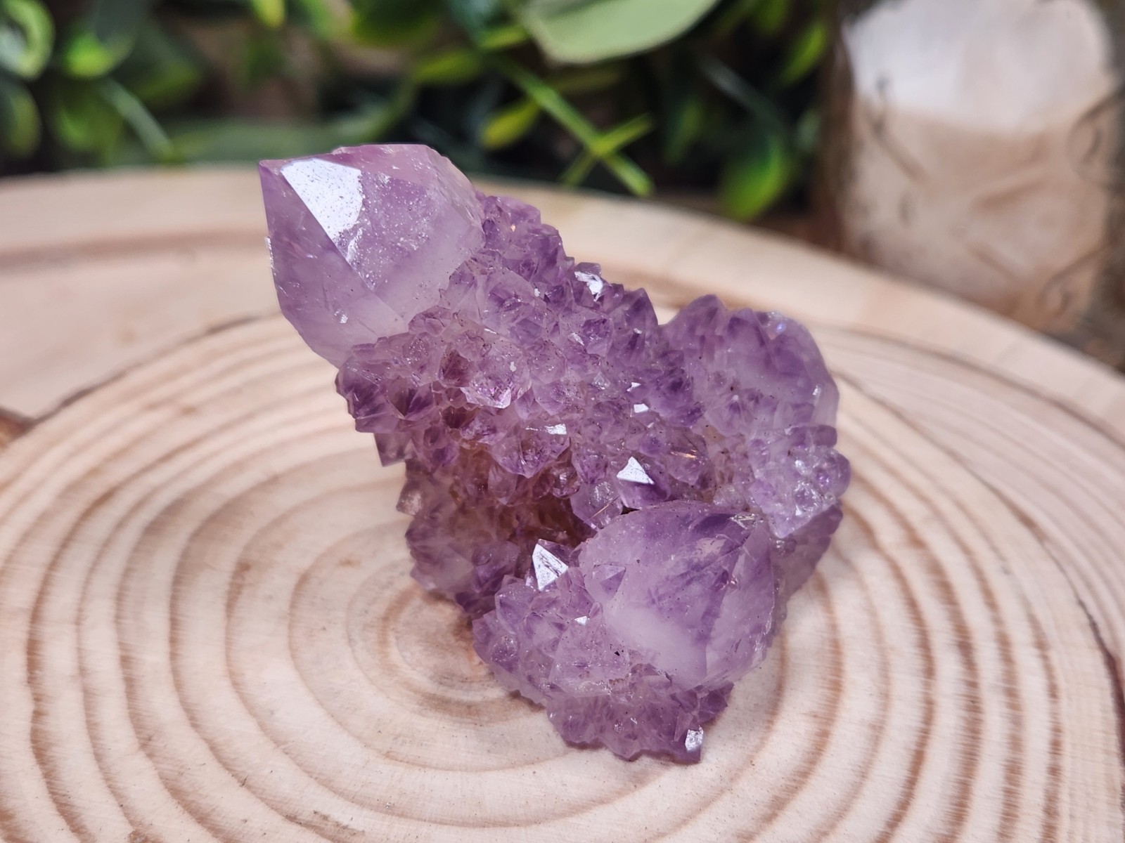 58g Deep Purple Spirit Quartz Cluster | Multiple Points | Cactus Quartz 2″ Z5
