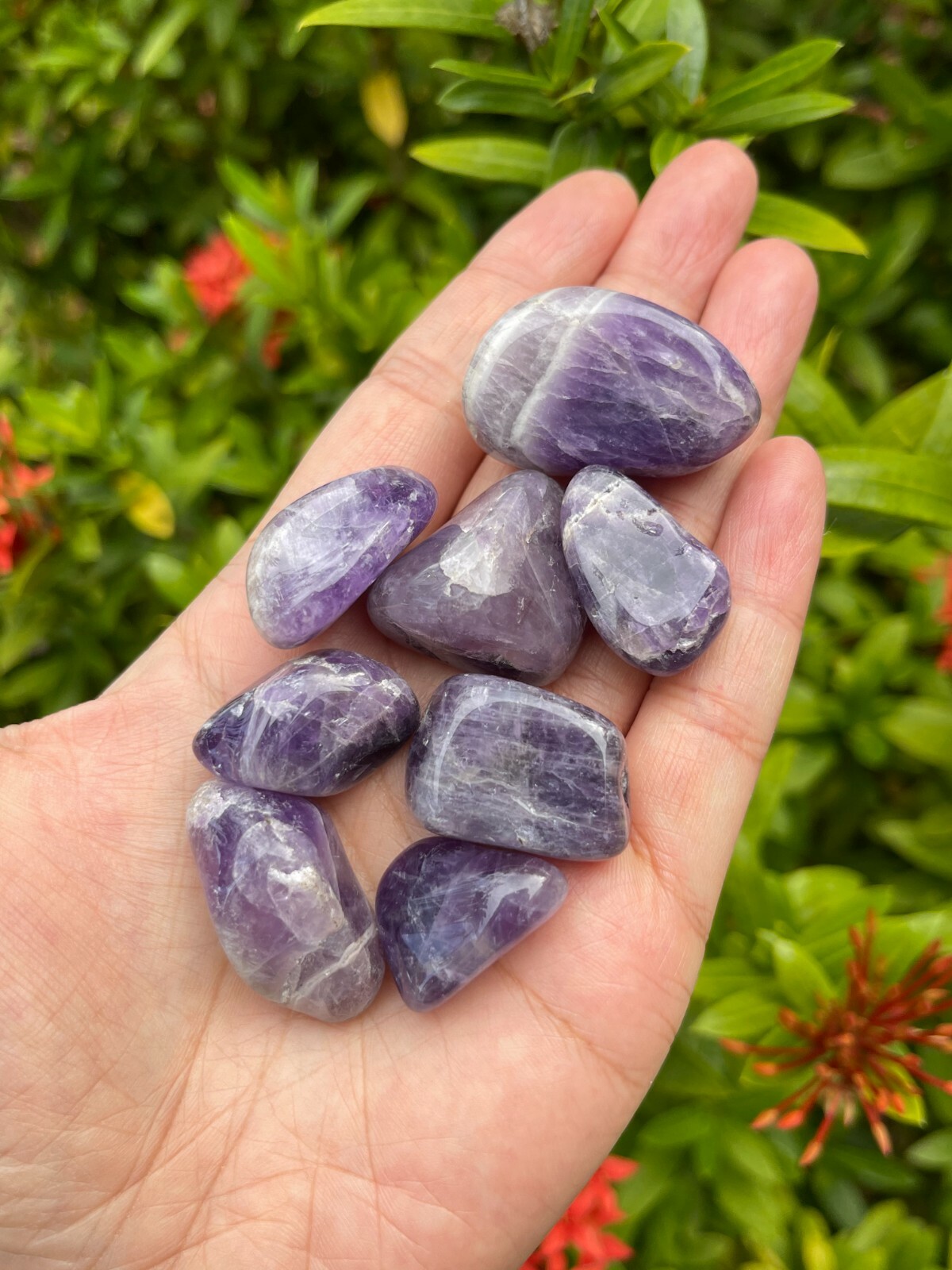 Grade A++ Amethyst Tumbled Stones, 0.75″-1.25″ Purple Amethyst Polished,Bulk Lot