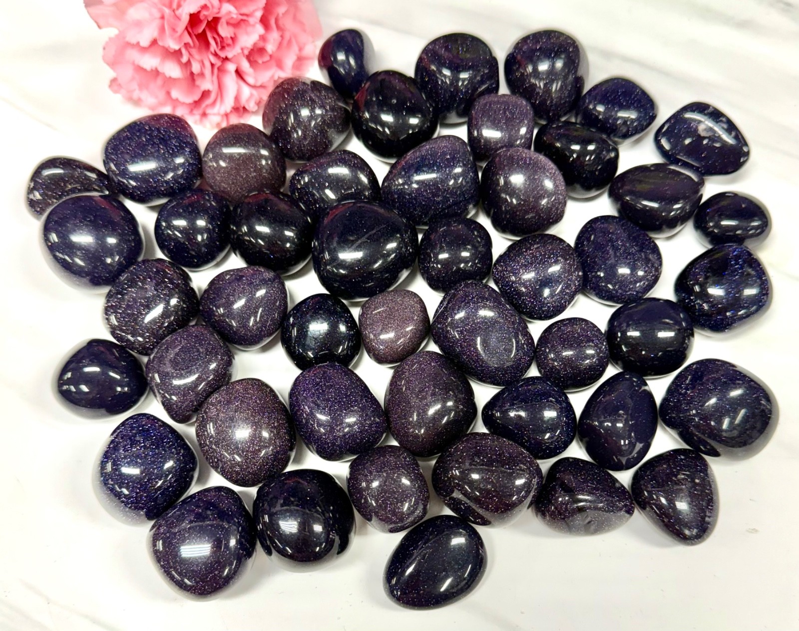 Wholesale Lot 2 Lbs Blue Goldstone Tumble Healing Energy