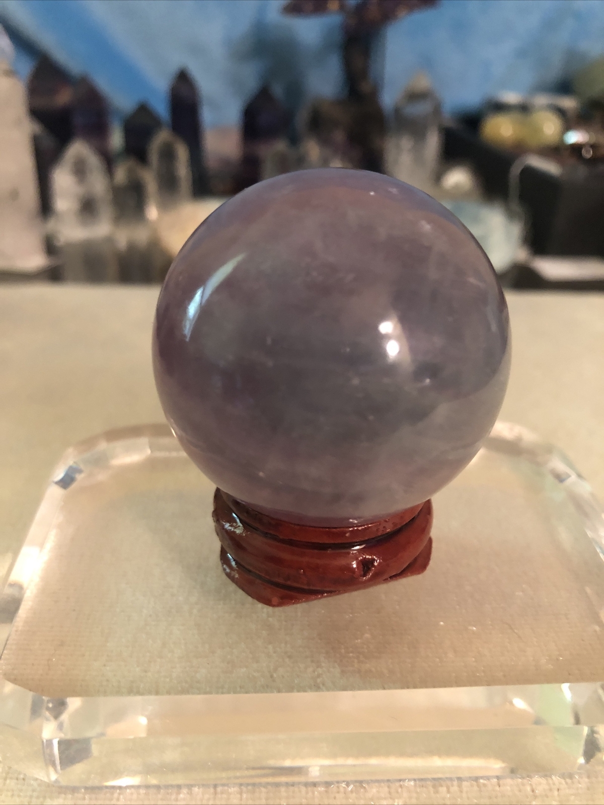 Rainbow Fluorite Sphere With Stand Rainbow & Stand 117g 1.6” 35mm