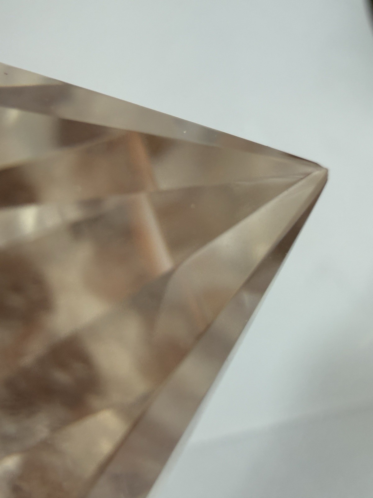 Clear Quartz Crystal Wand Double Terminated Prism Rainbow Inclusions 322g
