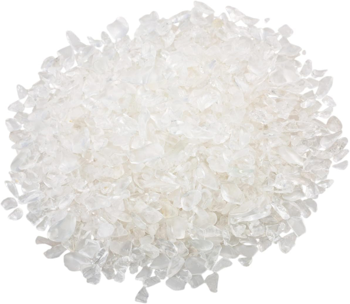 SUNYIK Rock Quartz Tumbled Chips Stone Crushed Crystal Quartz Pieces Irregular S