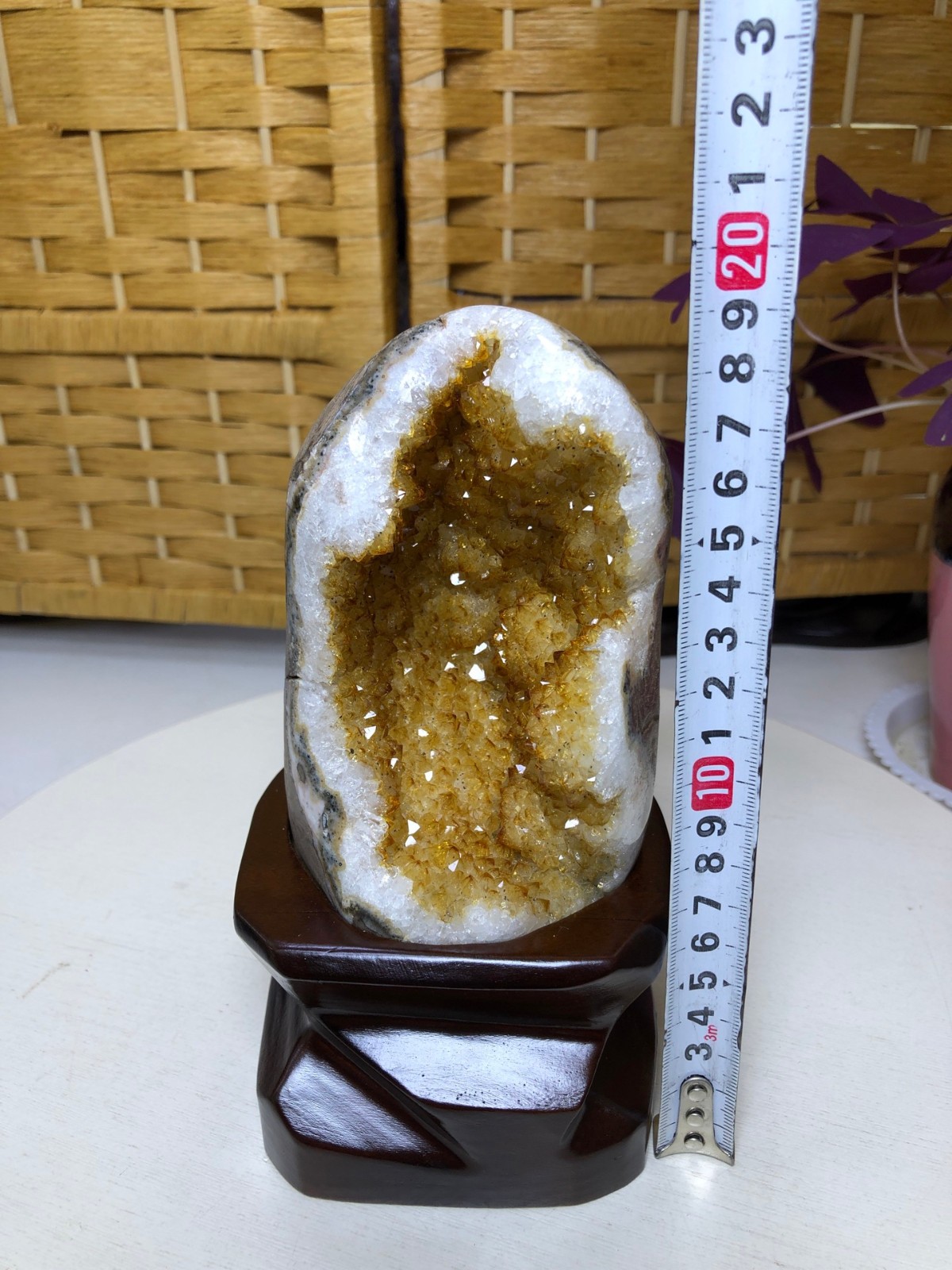2.6LB Natural citrine Cluster quartz cluster crystal mineral specimen gift +base