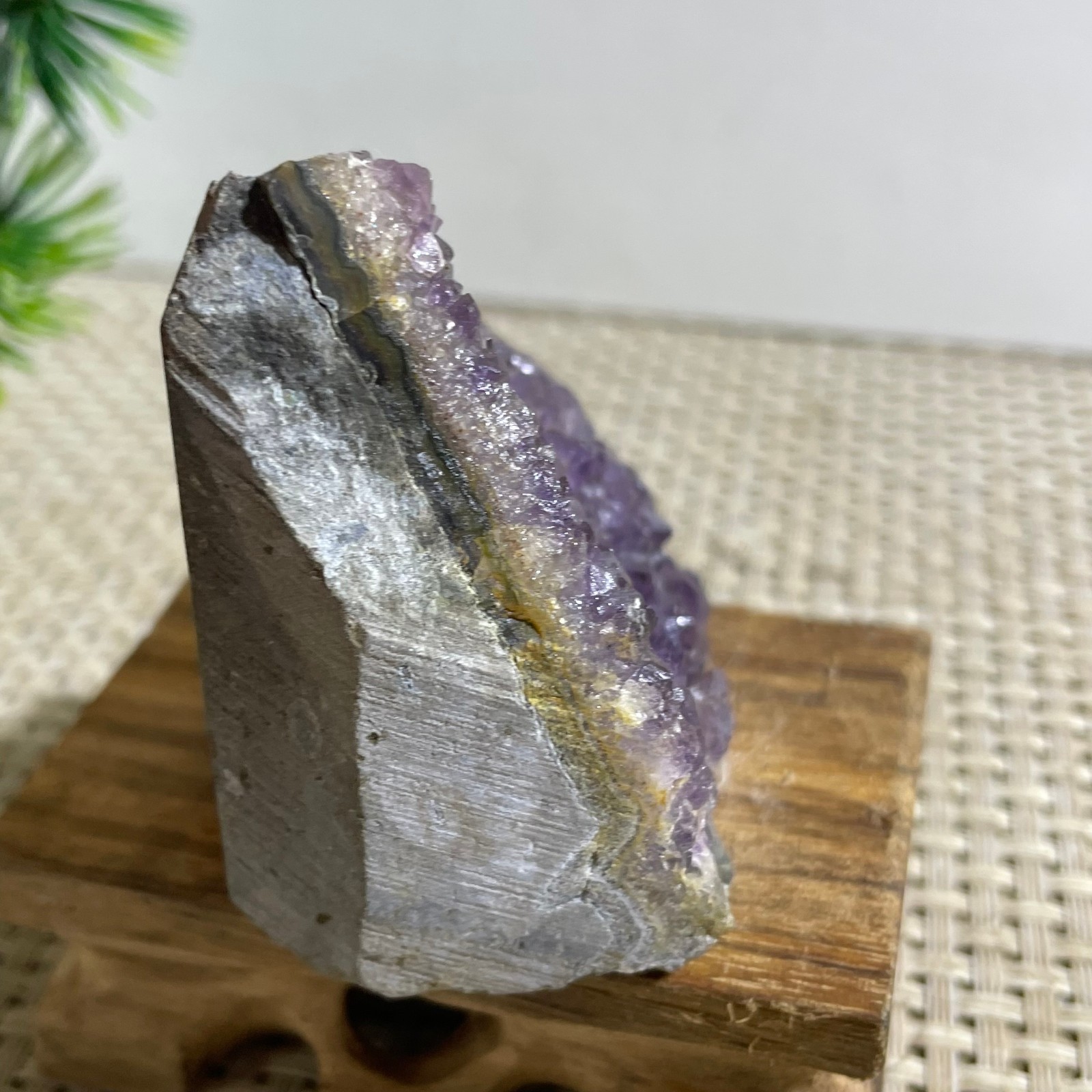 133g purple stone Crystal cluster Cave Geode Mineral Specimen Healing reiki