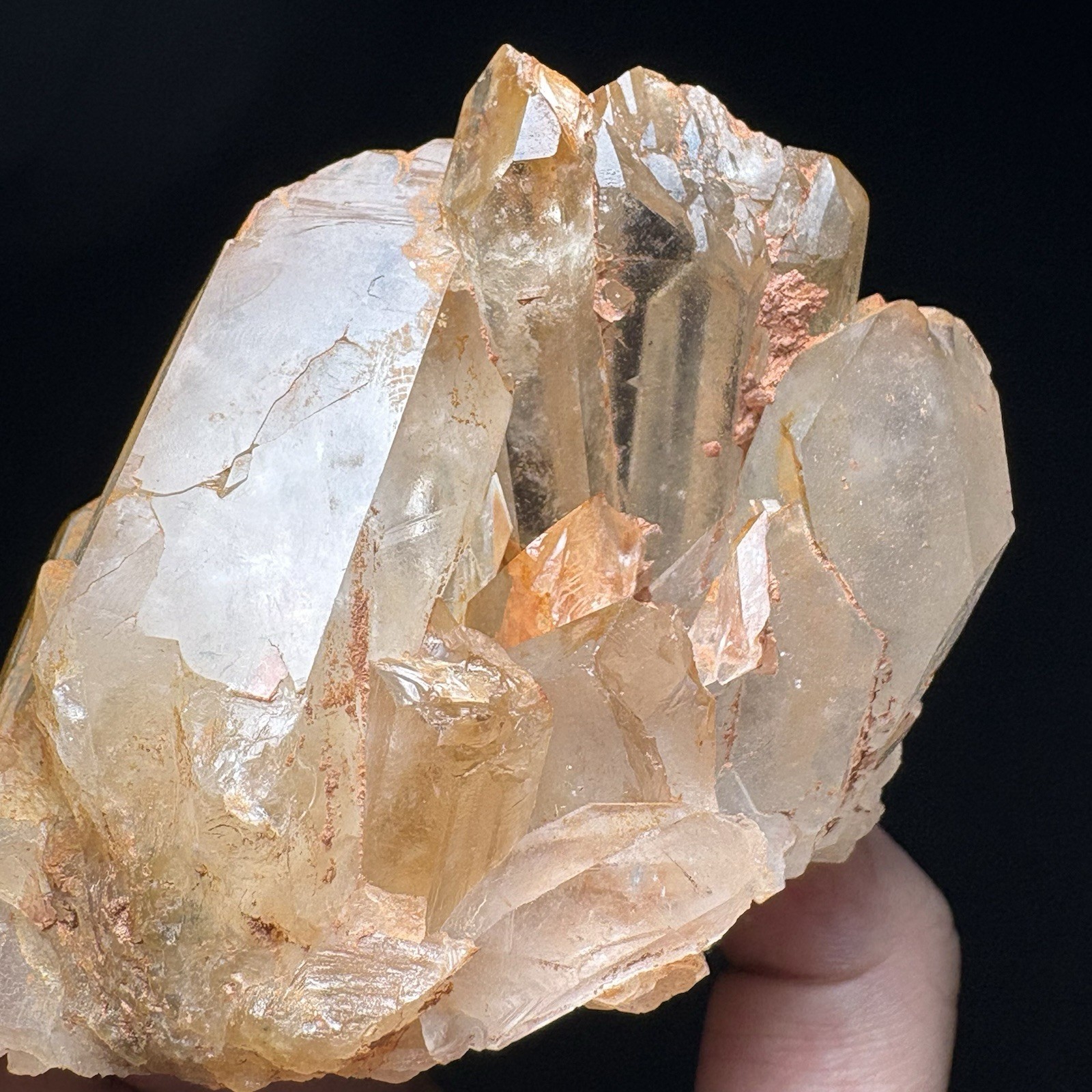 Natural Clear Quartz Cluster Crystal w/ Rainbow Specimen Healing Reiki Clarity
