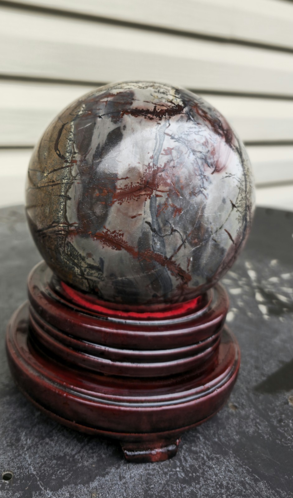 Picture Jasper Large Sphere Carving
