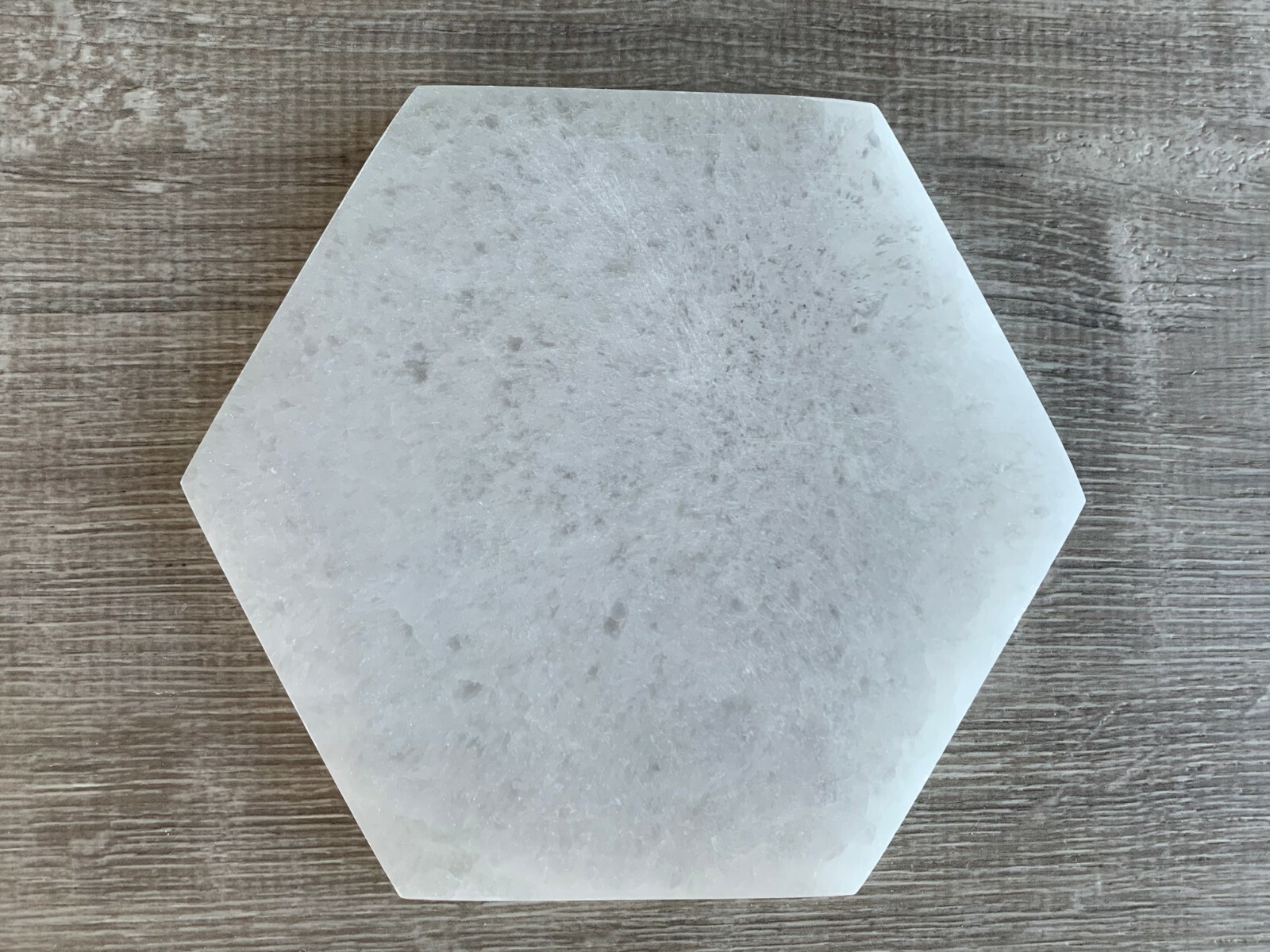 Polished 3″, 4″ & 6″ Selenite Hexagon Charging Plate For Crystal Cleansing/Grid