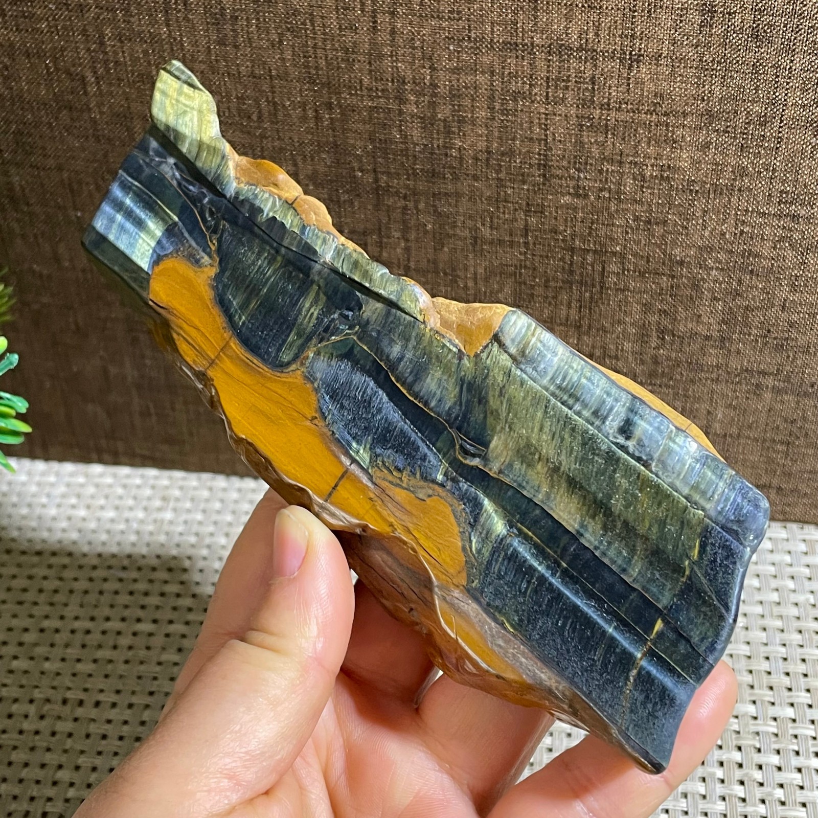 255g Natural tiger’s-eye Rough Raw Stone Rock Specimen Reiki healing