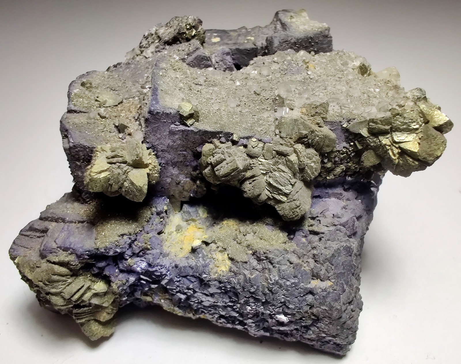 Galena crystal with Pyrite, Calcite, Large & Beautiful! Illinois. 719 grams.