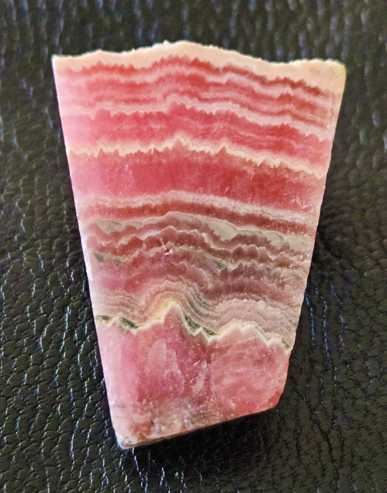 Rhodrochrosite Stalactite “Fan” Slice – Argentina#1