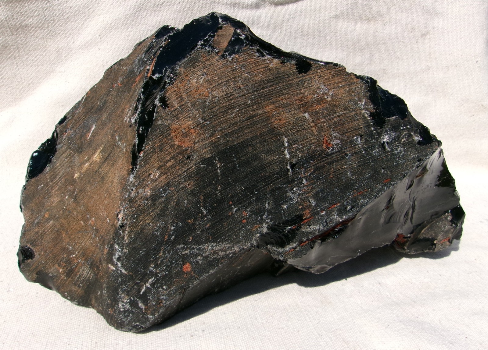 16.6 lbs. Natural Rough Black Obsidian Crystal Volcanic Stone Mineral Specimen