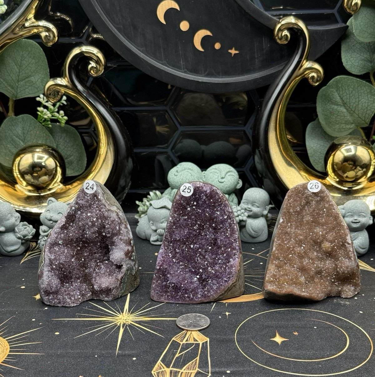 Natural Brazilian Amethyst Cut-Base Galaxy Sparkle on All Free shipping